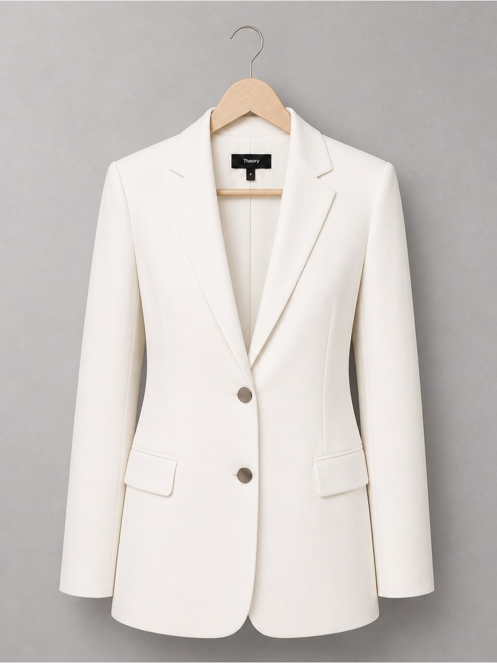 NWOT: Theory Single-breasted Blazer in Ivory White Size 4